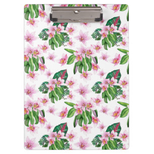 Watercolor Orchids Design 30 Clipboard