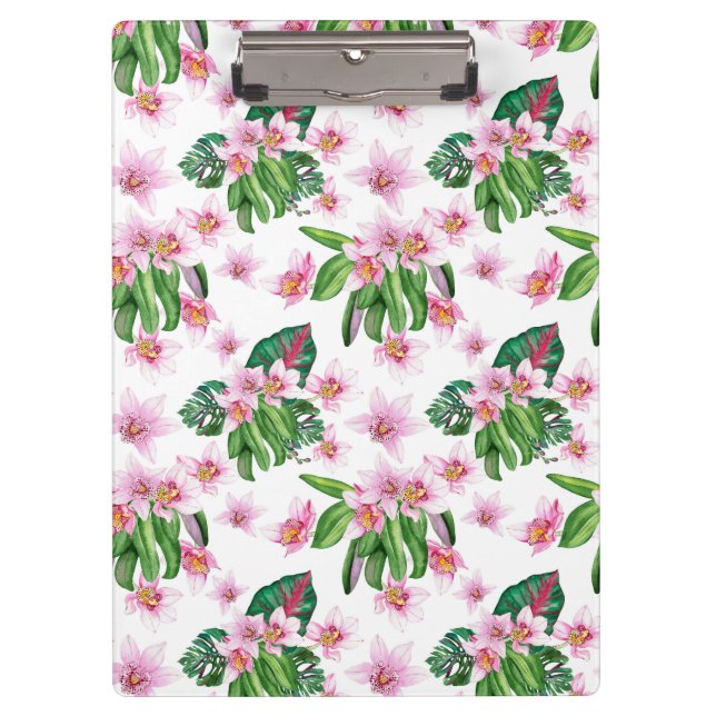 Watercolor Orchids Design 30   Clipboard (Front)