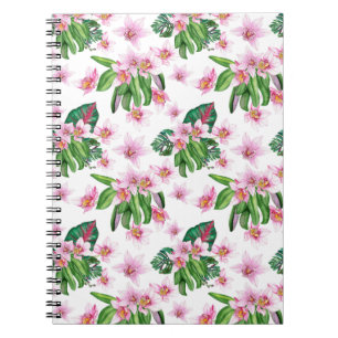 Watercolor Orchids Design 30 Notebook