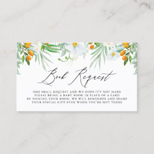 Watercolor Orchids & Kumquats Book Reuqest Card