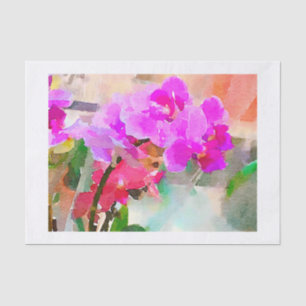 Watercolor Orchids Tissue Paper