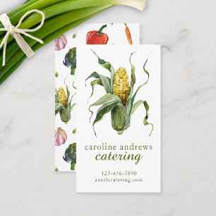 Watercolor Organic Corn Business Card