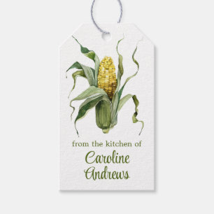 Watercolor Organic Corn Gift Tags