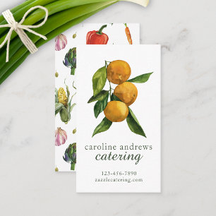 Watercolor Organic Tangerines Business Card