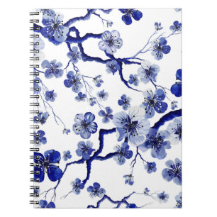 ?Watercolor oriental pattern with sakura branch. S Notebook
