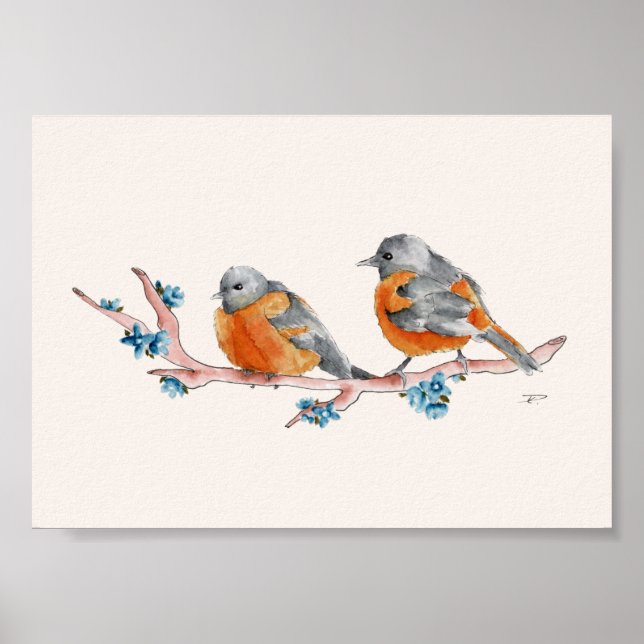 Watercolor Orioles Poster (Front)