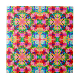 Watercolor ornament ceramic tile