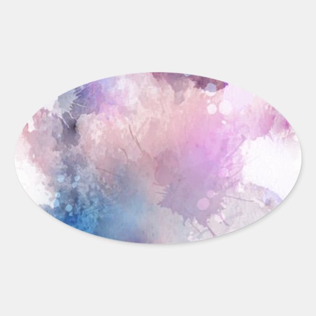 Watercolor Oval Sticker (Front)