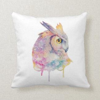 Watercolor Owl Cushion