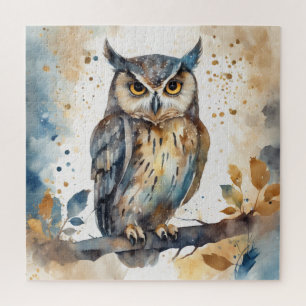 Watercolor Owl Jigsaw Puzzle