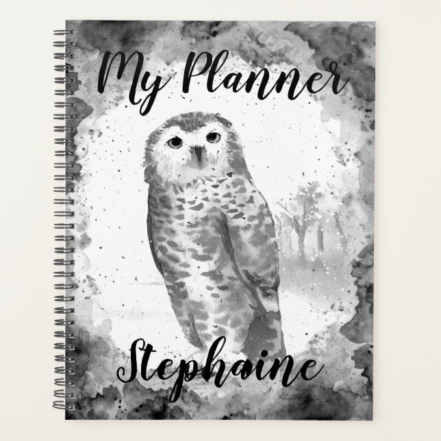 Watercolor Owl Planner (Front)