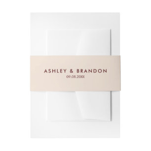 Watercolor Oyster Coastal Seaside Wedding Invitation Belly Band