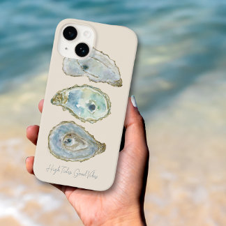 Watercolor Oyster "High Tides, Good Vibes" Case-Mate iPhone 14 Case