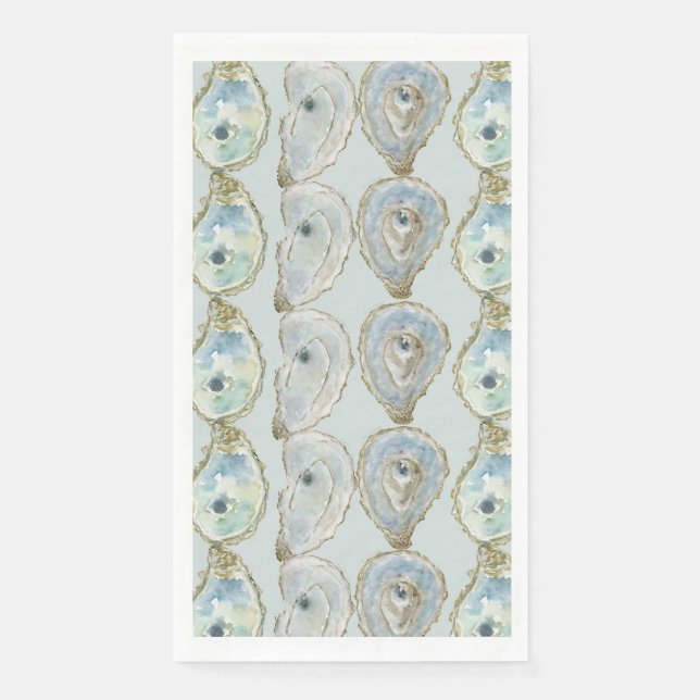 Watercolor Oysters Napkin (Front)