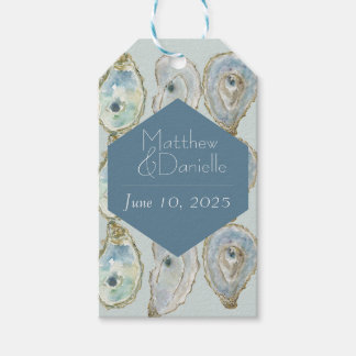 Watercolor Oysters Wedding  Gift Tags