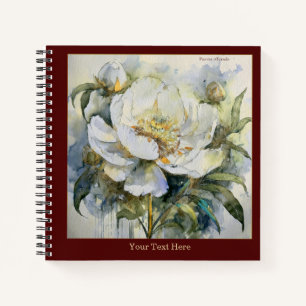 Watercolor Paeonia Officinalis Notebook #2