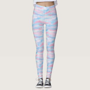Watercolor paint artistic pastel colour leggings