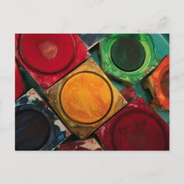 Watercolor paint Box palette Postcard (Front)