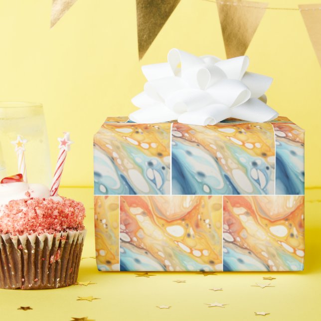 Watercolor Paint Bubbles Wrapping Paper (Birthday Party)