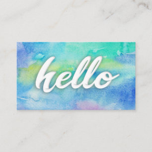 watercolor paint business card