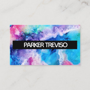 Watercolor Paint Colour Block Simple Business Card