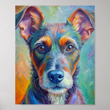 Watercolor Paint Dog Poster
