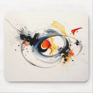 Watercolor Paint Doodle Mouse Pad