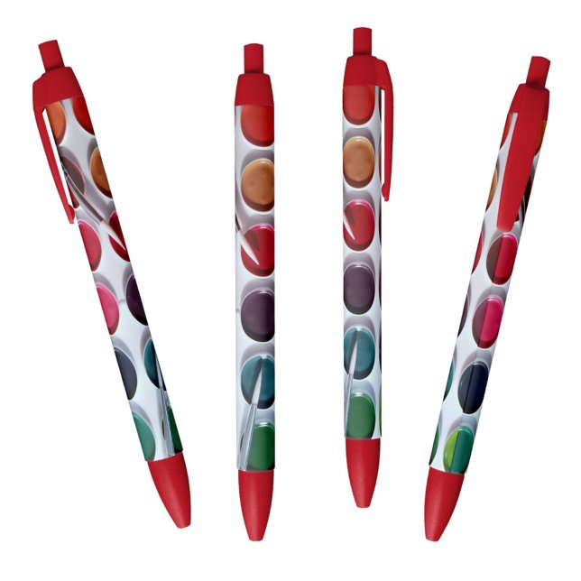 Watercolor Paint Palette Artsy Blue Ink Pen (Creator Uploaded)