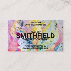Watercolor Paint Splatter Color Trendy Business Card