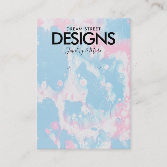 Watercolor Paint Splatter Earring Display Card (Front)