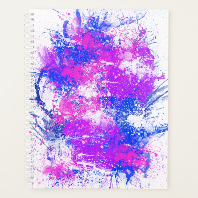 Watercolor Paint Splatter Planner (Front)