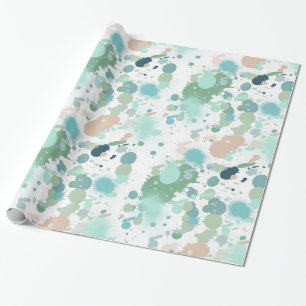 Watercolor Paint Splatters Wrapping Paper