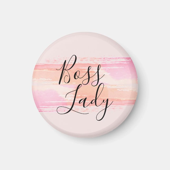 Watercolor Paint Strokes Boss Lady  Magnet (Front)