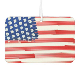 Watercolor painted American flag Car Air Freshener