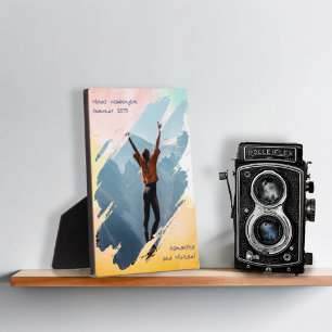 Watercolor Painted Brushstroke Photo Frame plaque