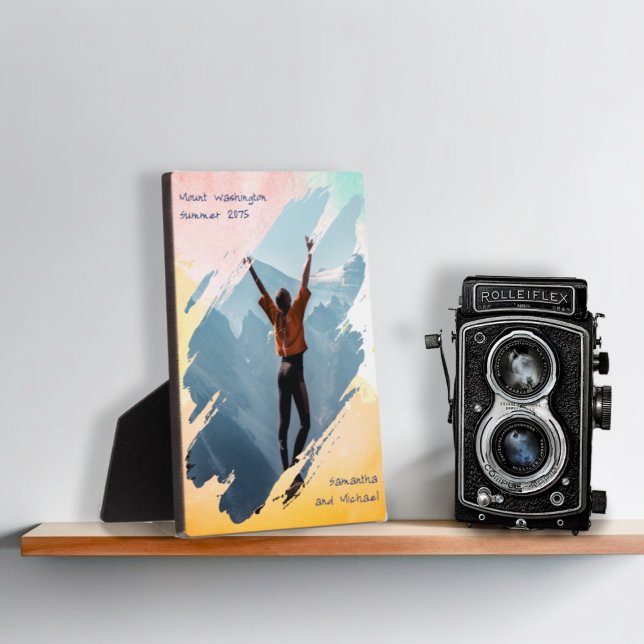 Watercolor Painted Brushstroke Photo Frame plaque (Creator Uploaded)