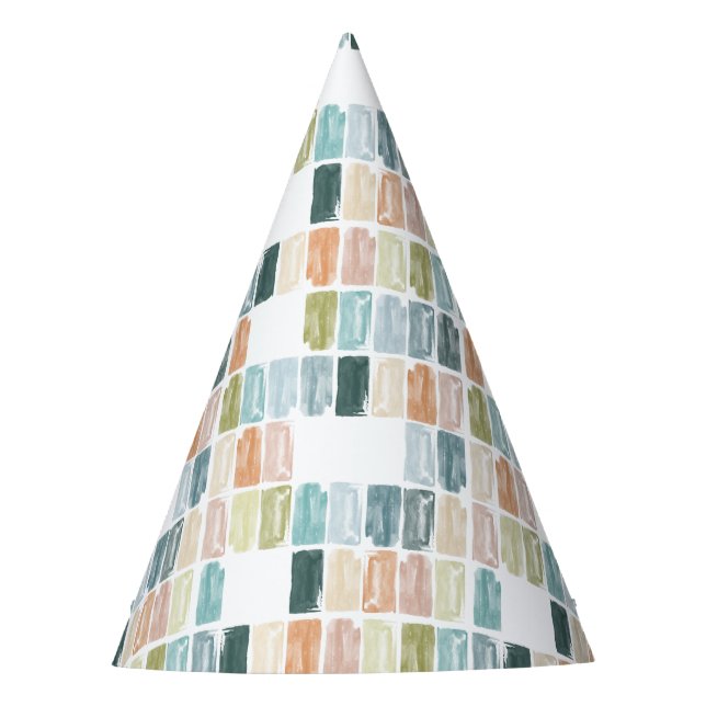 Watercolor Painted Jewels Party Hat (Front)