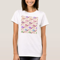 Watercolor Painted Ostrich Pattern