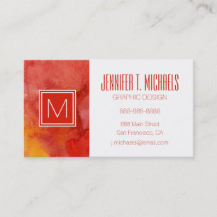 Watercolor painting background. business card
