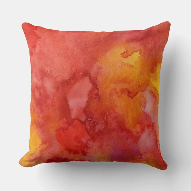 Watercolor painting background. cushion (Front)