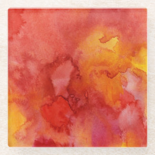 Watercolor painting background. glass coaster