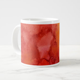 Watercolor painting background. large coffee mug