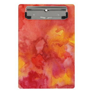 Watercolor painting background. mini clipboard