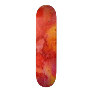 Watercolor painting background. skateboard