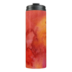 Watercolor painting background. thermal tumbler