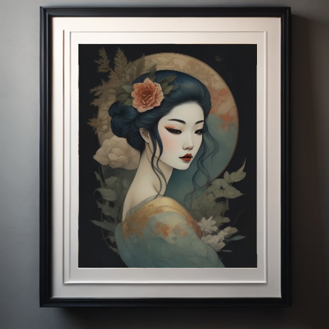 Watercolor Painting Beautiful Asian Poster (Creator Uploaded)