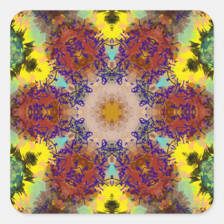 watercolor painting Bird Chromatic Harmony Square Sticker