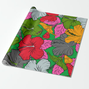 Watercolor painting effect, of yellow, green and g wrapping paper