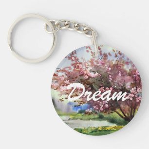 Watercolor Painting Landscape Key Ring