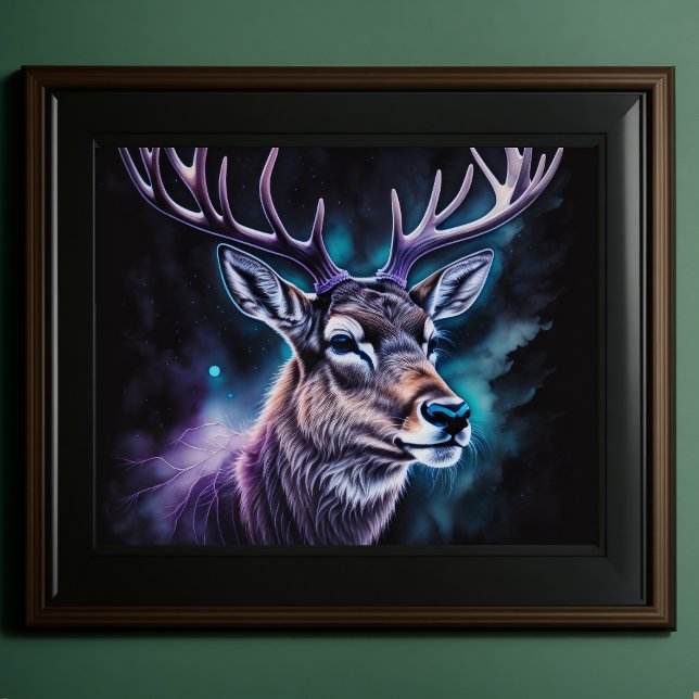 Watercolor Painting Majestic Deer 5:4 Poster (Creator Uploaded)
